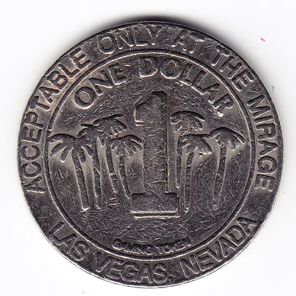 Mirage Hotel & Casino Las Vegas $1 Gaming Token (b18) - Picture 2 of 2